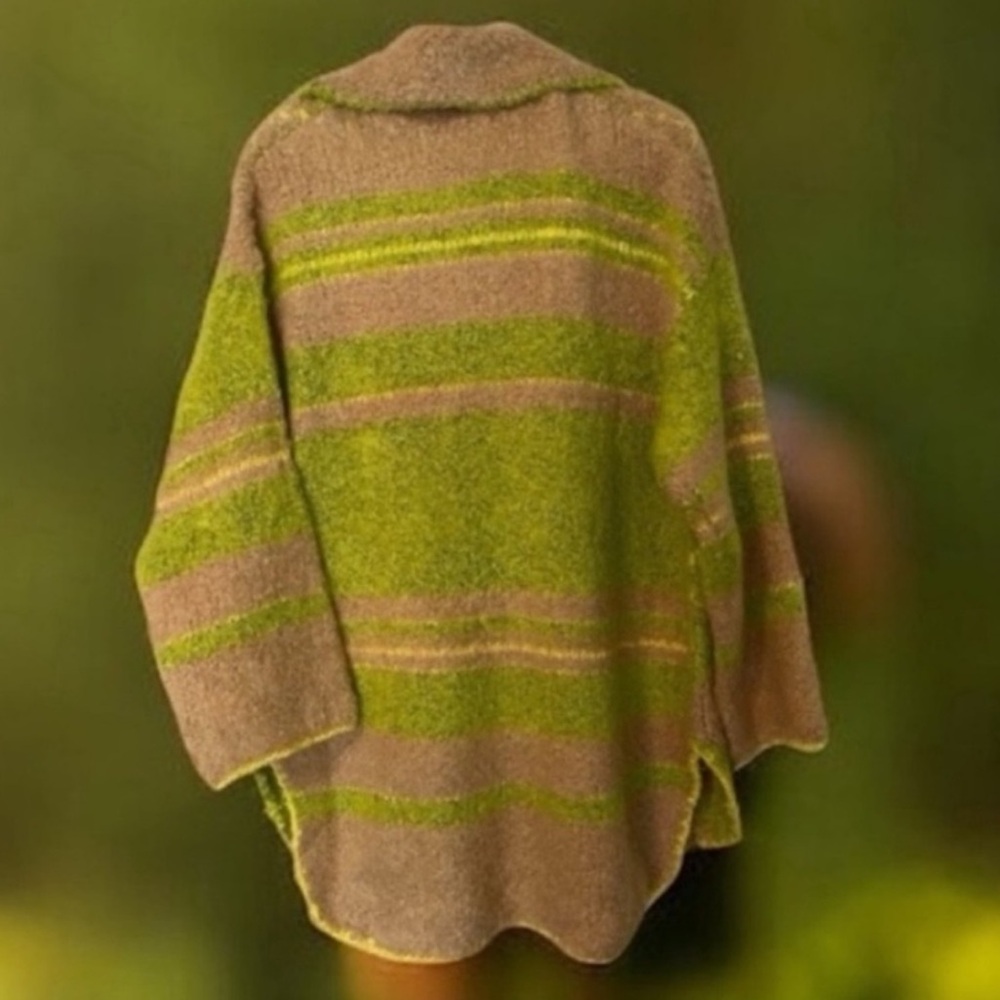 Free People Argyle Pattern Sweater - Green and Tan NWT  size Small/Medium